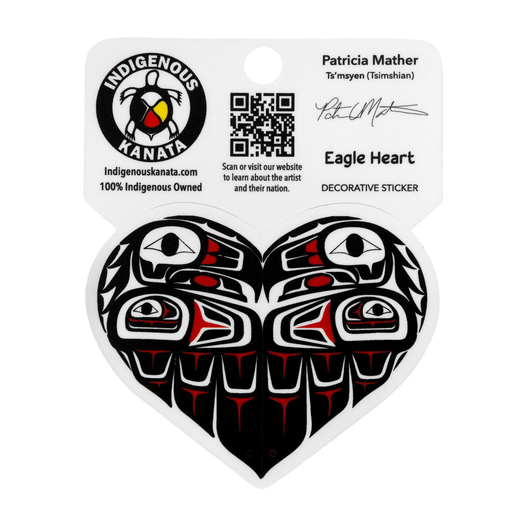 Indigenous Kanata Eagle Heart Sticker