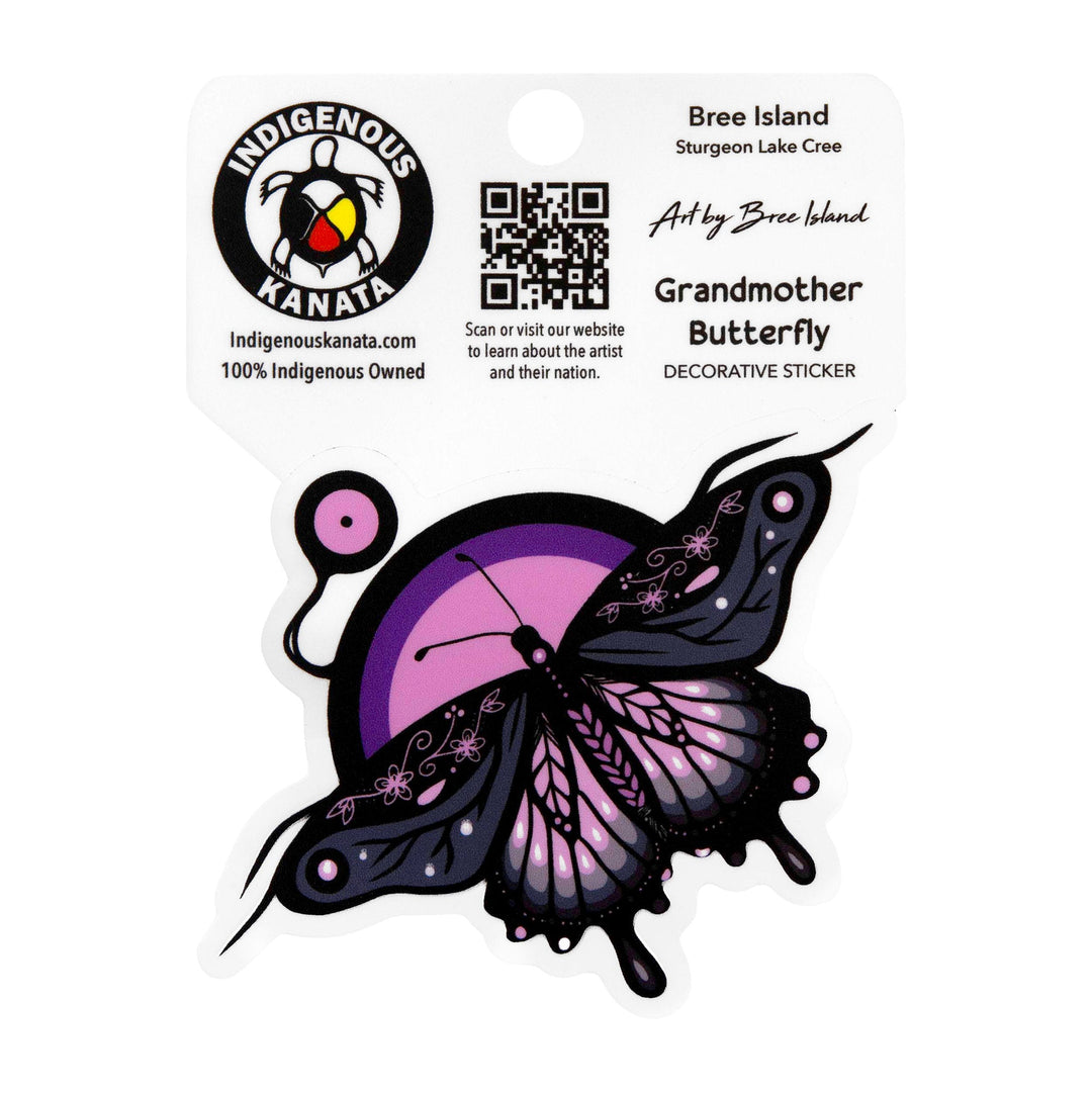 Indigenous Kanata Grandmother Butterfly Sticker