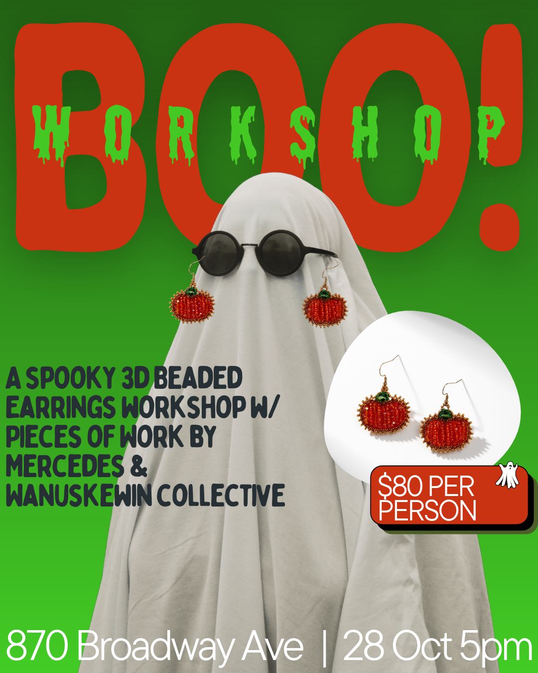 Halloween 3D Pumpkin Earrings Workshop