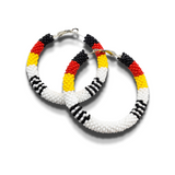 Tribal Roots Crochet Large Hoop Earrings