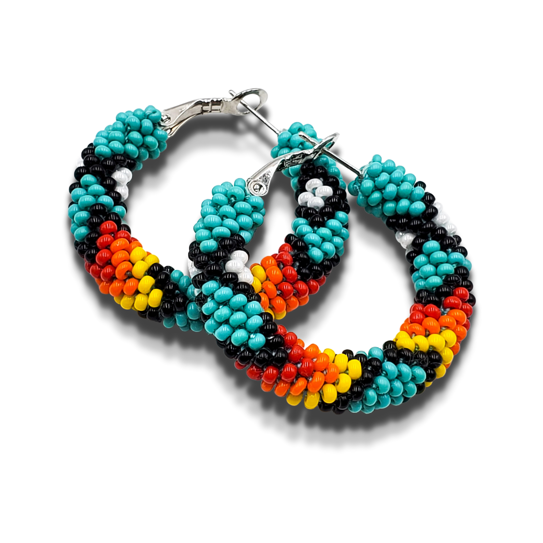 Tribal Roots Small Crochet Hoops