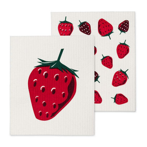 Strawberry Dishcloths. Set of 2