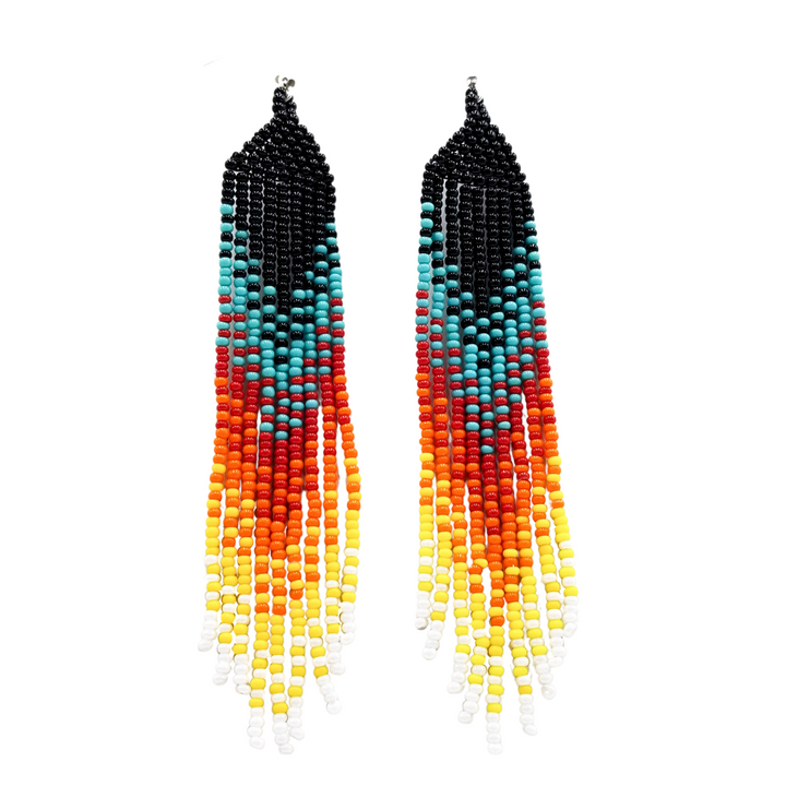 Tribal Roots Ombre Finge Earrings