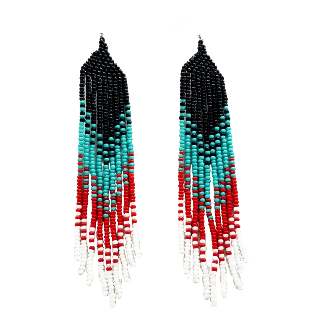 Tribal Roots Ombre Finge Earrings