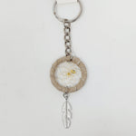 Monague Keychain Tan with Feather