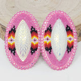 Large Beaded Earrings by Various Artists