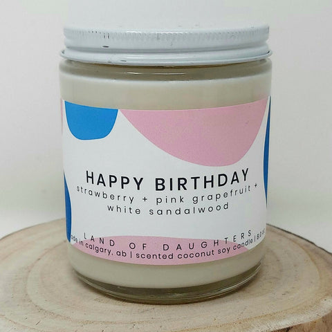 Land of Daughters Happy Birthday Soy Candle