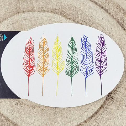 CAP Pride Feathers Sticker