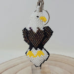 Tribal Roots Beaded 3D Eagle Keychain