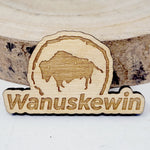 Wanuskewin Logo Wooden Magnet