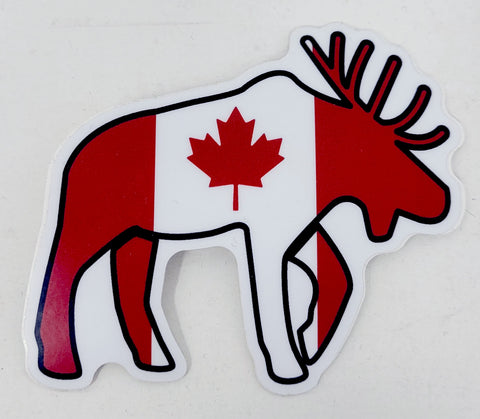Canadian Flag Moose by Stickers Northwest