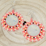 Janet B Large Round Earrings