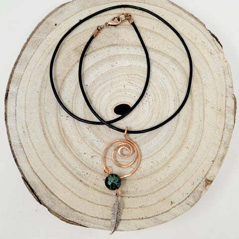 Elizabeth tenHave 18" Spiral Necklace