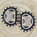 Leanne Fontaine 1.9" Metal and Moon Collection Earrings