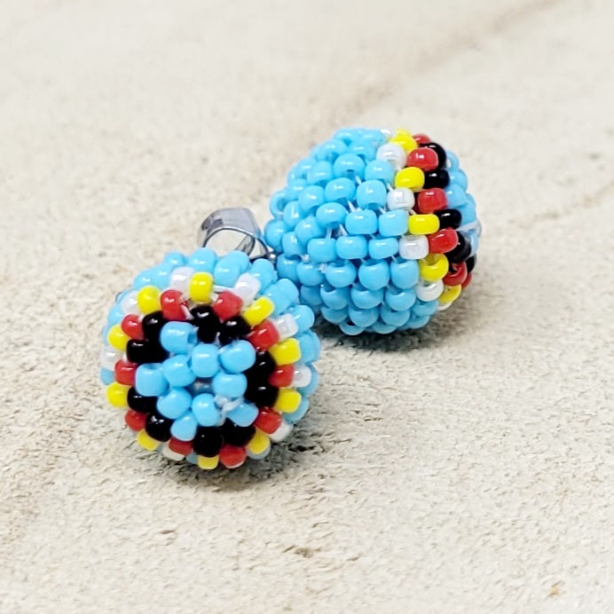 Four D Beaded Studs