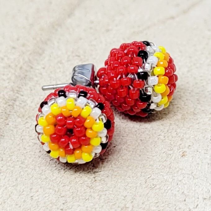 Four D Beaded Studs