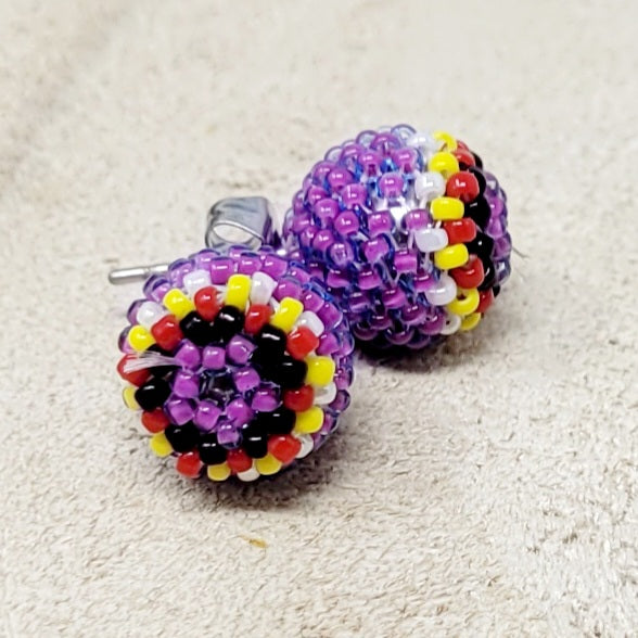 Four D Beaded Studs