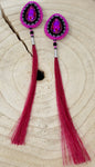Beth Rose Designs Pink Horsehair Earrings