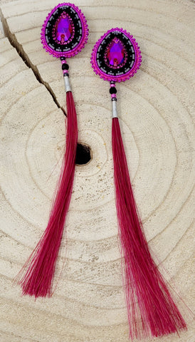 Beth Rose Designs Pink Horsehair Earrings