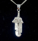 Eagle Claw Clutching Feather Pendant & Earrings by Medicine Bear Arts
