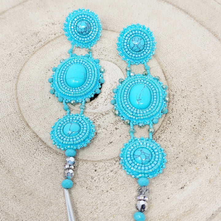 Beth Rose Designs Beaded Turquoise Set