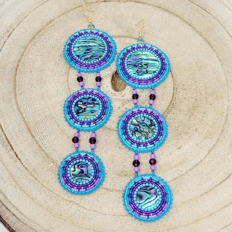 Beth Rose Designs Blue Abalone Earrings