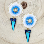 Beth Rose Designs Blue & Gold Earrings