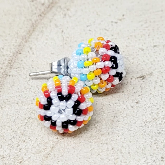 Four D Beaded Studs