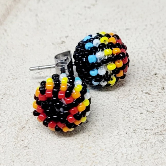 Four D Beaded Studs