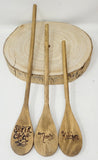 Woodburning Creeations 3 Piece Spoon Set