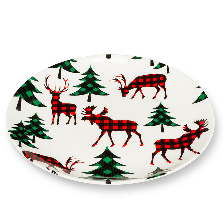 Abbott Checkered Moose & Tree 8" Plate