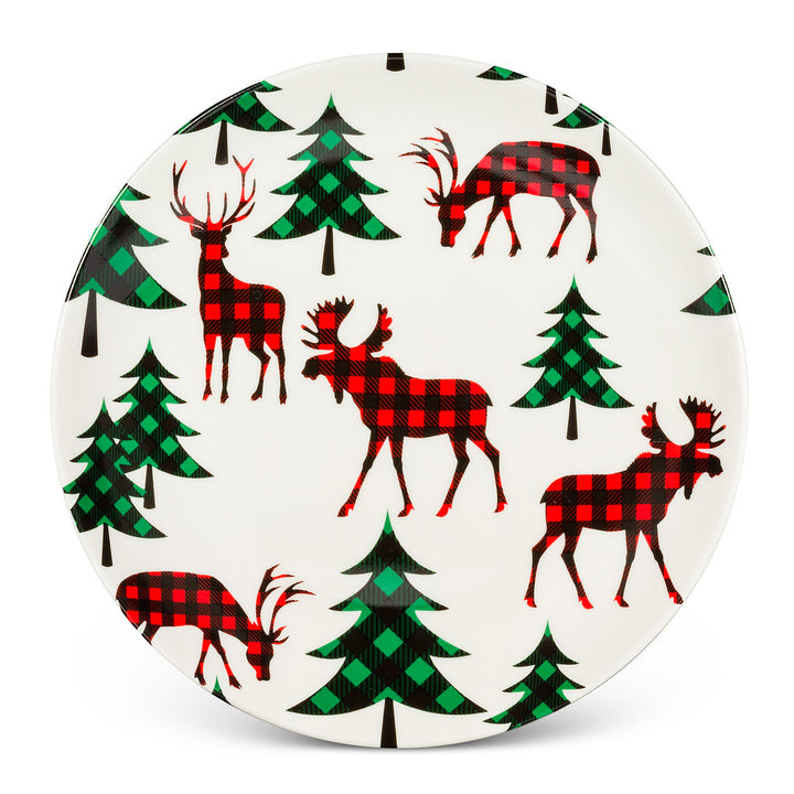 Abbott Checkered Moose & Tree 8" Plate