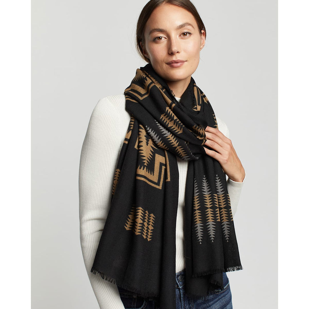 Pendleton Harding Featherweight Wool Scarf Black