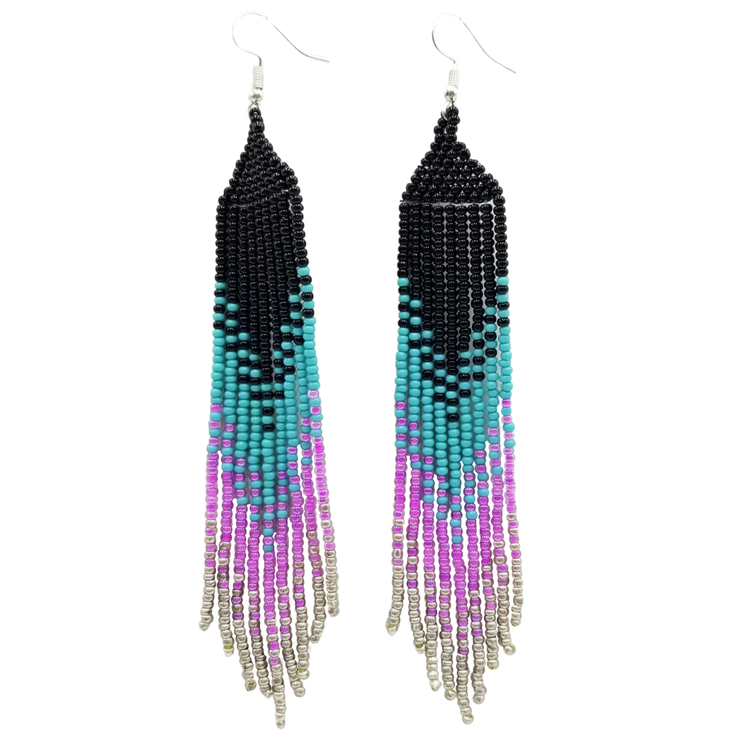 Tribal Roots Ombre Finge Earrings