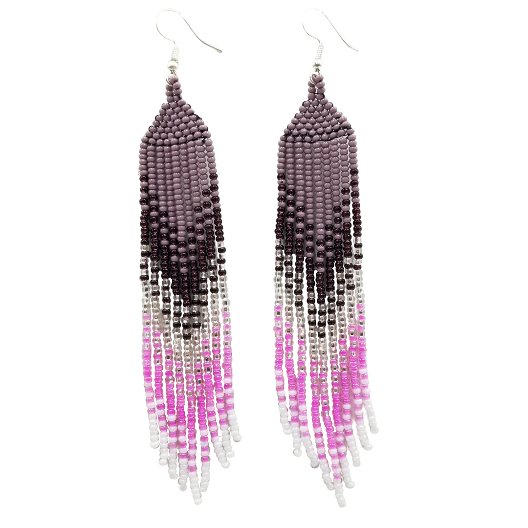 Tribal Roots Ombre Finge Earrings