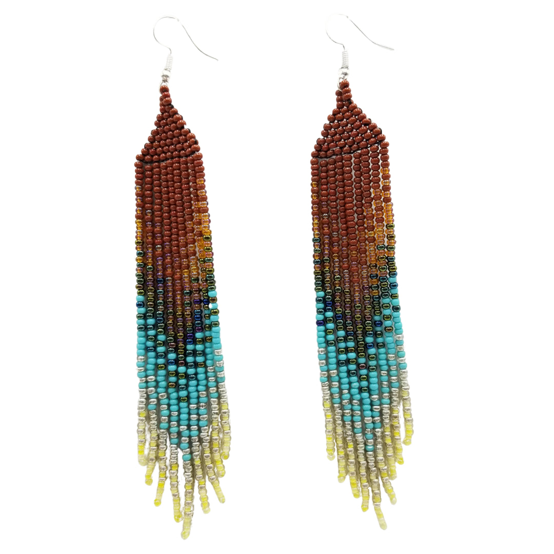 Tribal Roots Ombre Finge Earrings