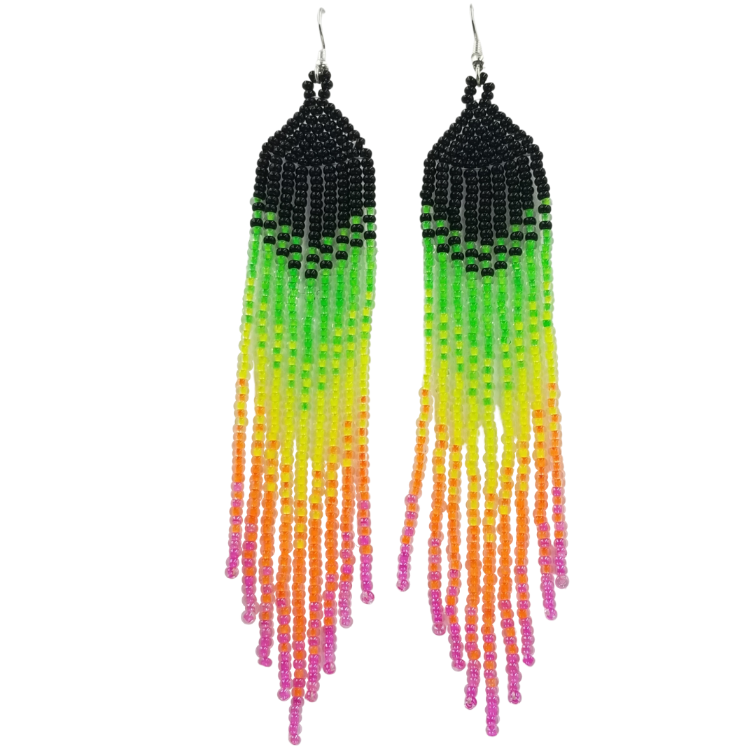 Tribal Roots Ombre Finge Earrings