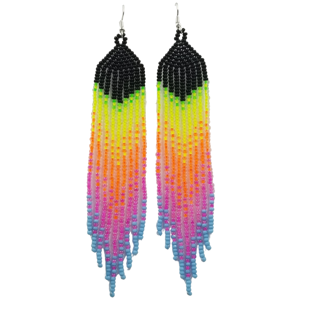 Tribal Roots Ombre Finge Earrings