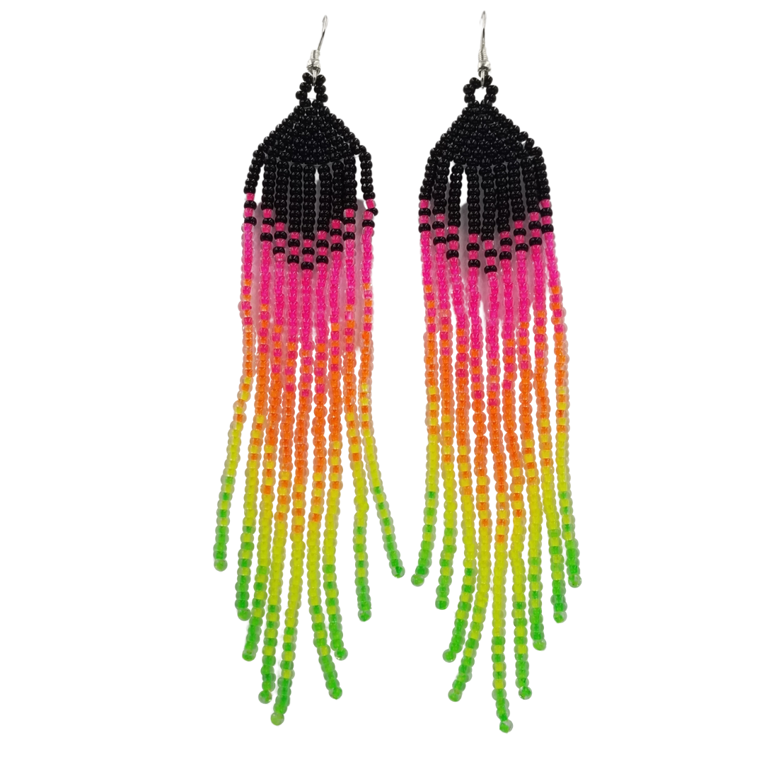 Tribal Roots Ombre Finge Earrings