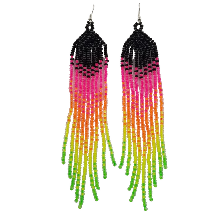 Tribal Roots Ombre Finge Earrings