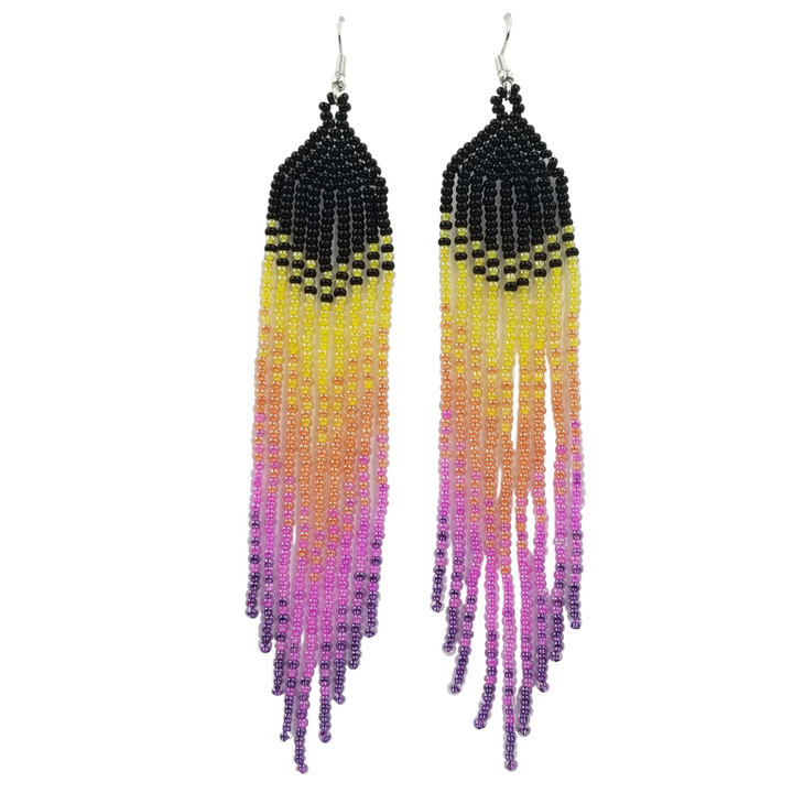 Tribal Roots Ombre Finge Earrings