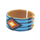 Tribal Roots Medium Beaded Leather Cuffs