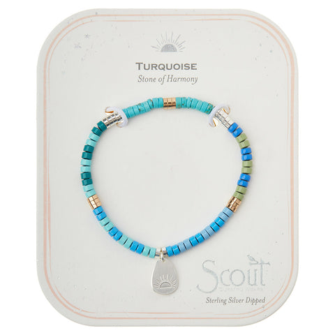 Scout Stone Intention Bracelet - Turquoise/Silver/Gold