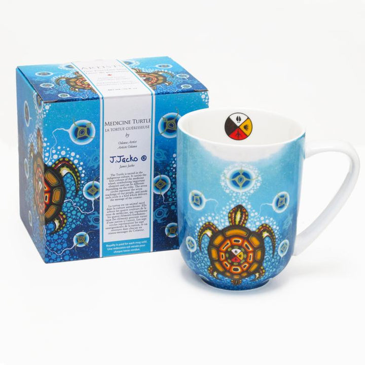 Oscardo Medicine Turtle Porcelain Mug - James Jacko