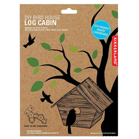 Kikkerland DIY Bird House Log Cabin