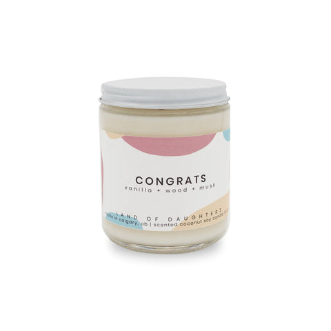 Land of Daughters Congrats Candle