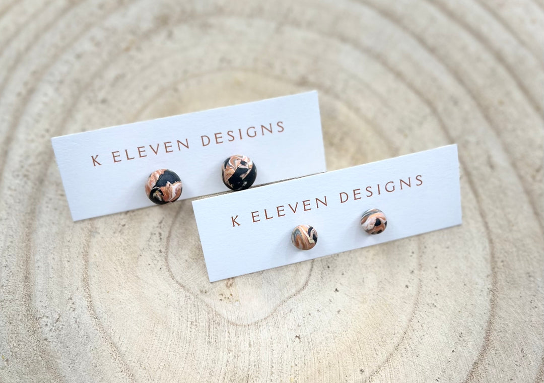 "Swirl Studs" by K Eleven Designs