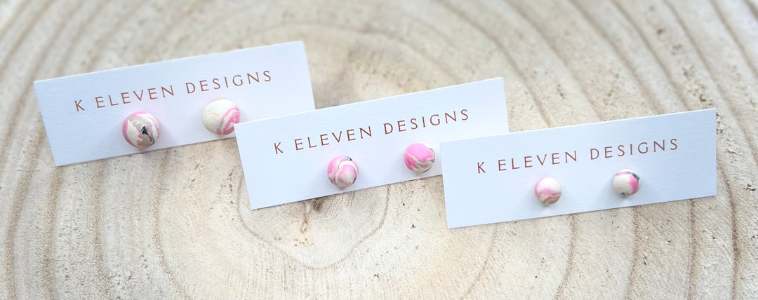 "Swirl Studs" by K Eleven Designs