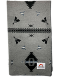 Buffalo Cross Teepee Grey Blanket