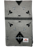 Buffalo Cross Teepee Grey Blanket